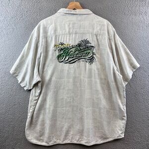 Tommy Bahama Silk Button Up Island life Shirt size XXL